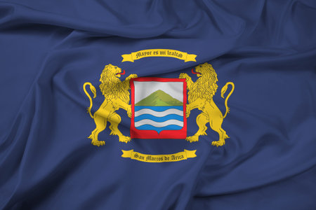 Waving Flag of Arica, Chileの写真素材