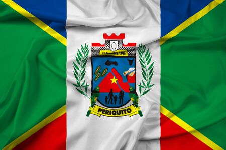 Waving Flag of Periquito, Brazilの写真素材