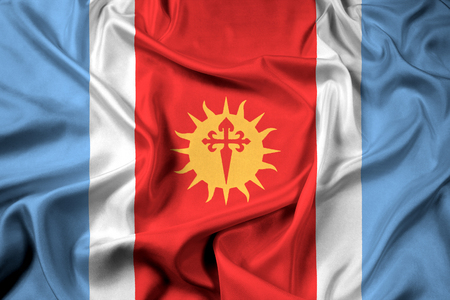 Waving Flag of Santiago del Estero Province, Argentinaの写真素材