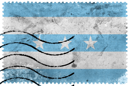 Flag of Guayaquil, Ecuador, old postage stampの写真素材
