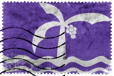 Flag of Macae, Brazil, old postage stampの写真素材