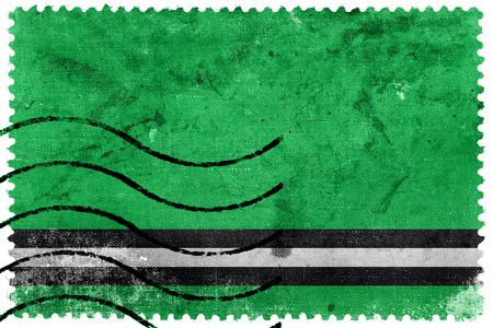 Flag of Osipovichi, Belarus, old postage stampの写真素材
