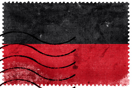 Flag of Nijmegen, Netherlands, old postage stampの写真素材