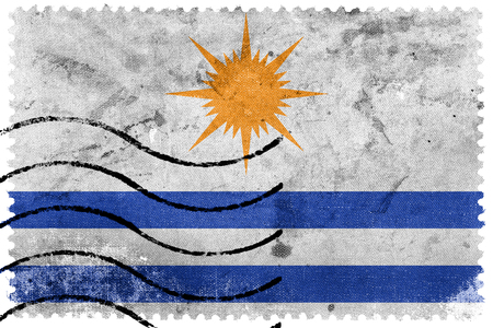 Flag of Palmas, Tocantins, Brazil, old postage stampの写真素材