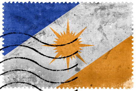 Flag of Tocantins State, Brazil, old postage stampの写真素材