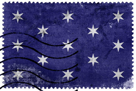 Flag of Washington, New York State, USA, old postage stampの写真素材