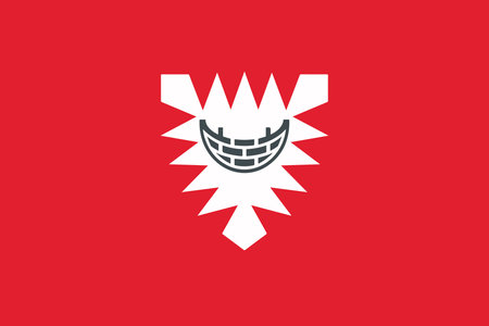 Flag of Kiel, Germany. Vector Formatのイラスト素材