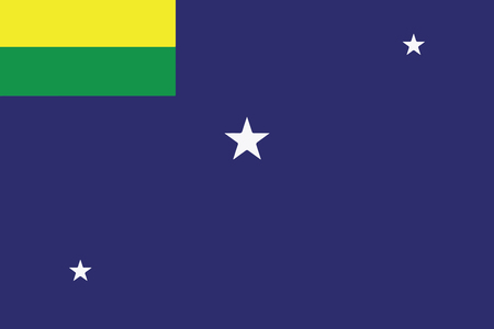 Flag of Lages, Santa Catarina State, Brazil. Vector Formatのイラスト素材