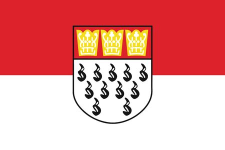 Flag of Cologne, Germany. Vector Formatのイラスト素材