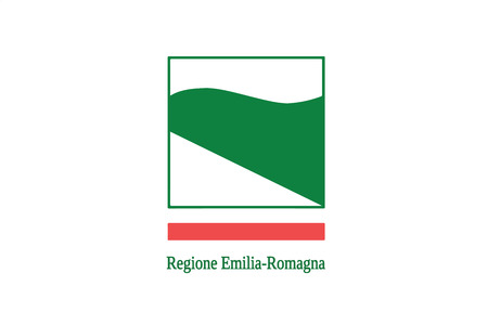Flag of Emilia-Romagna, Italy. Vector Formatのイラスト素材