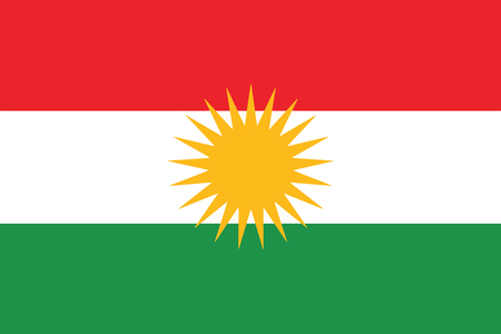 Flag of Kurdistan. Vector Formatのイラスト素材