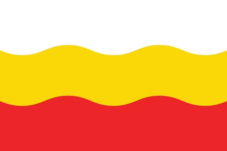 Flag of Decin, Czechia. Vector Formatのイラスト素材