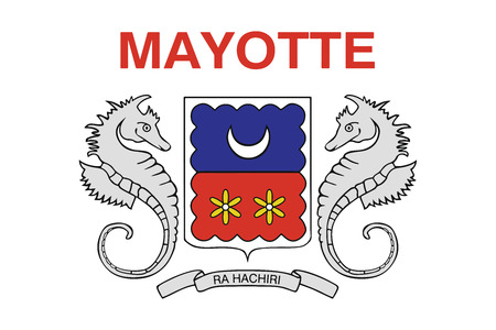 Flag of Mayotte, France. Vector Formatのイラスト素材