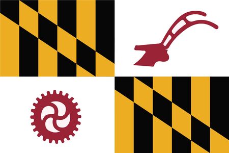 Flag of Baltimore County, Maryland, USA. Vector Formatのイラスト素材