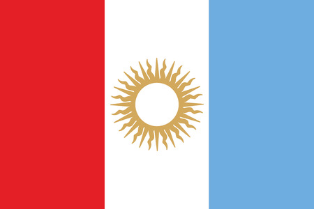 Flag of Cordoba Province, Argentina. Vector Formatのイラスト素材