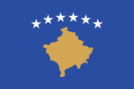 Flag of Kosovo. Vector Formatのイラスト素材