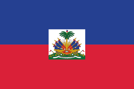Flag of Haiti with Coat of Arms. Vector Formatのイラスト素材