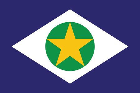 Flag of Mato Grosso State, Brazil. Vector Formatのイラスト素材