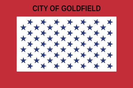 Flag of Goldfield, Colorado, USA. Vector Formatのイラスト素材