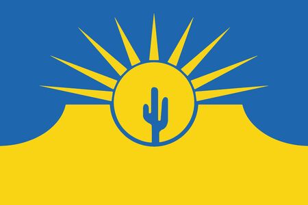 Flag of Mesa, Arizona, USA. Vector Formatのイラスト素材