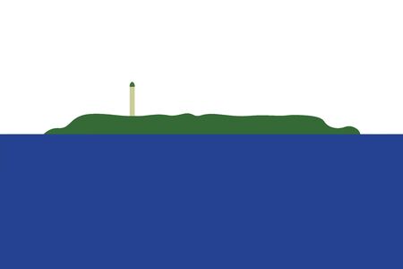 Flag of Navassa Island (unofficial, disputed). Vector Formatのイラスト素材