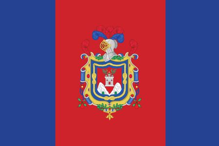 Flag of Quito, Ecuador. Vector Formatのイラスト素材