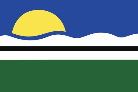 Flag of Quissama, Rio de Janeiro, Brazil. Vector Formatのイラスト素材