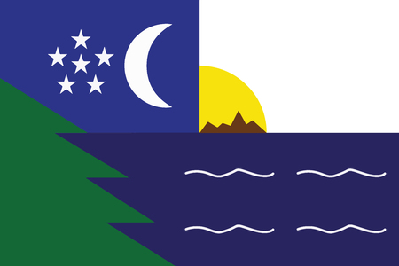 Flag of Paita, Peru. Vector Formatのイラスト素材