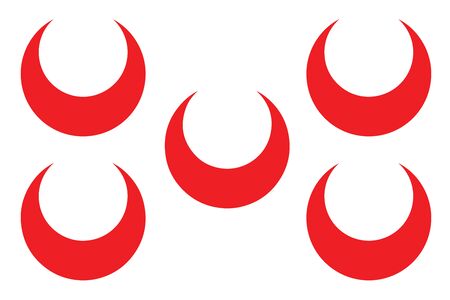 Flag of Qormi, Malta. Vector Formatのイラスト素材