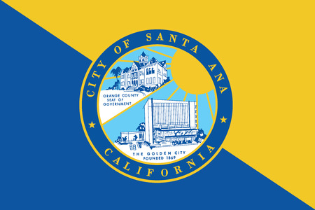 Flag of Santa Ana, California, USA. Vector Formatのイラスト素材