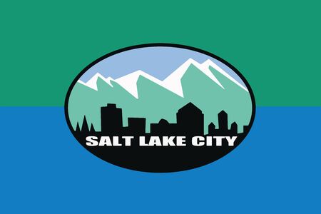 Flag of Salt Lake City, Utah, USA. Vector Formatのイラスト素材