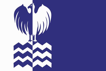 Flag of Tiete, Sao Paulo State, Brazil. Vector Formatのイラスト素材