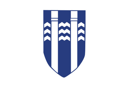 Flag of Reykjavik, Iceland. Vector Formatのイラスト素材