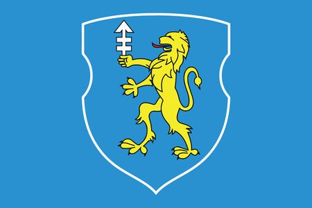 Flag of Slonim, Belarus. Vector Formatのイラスト素材