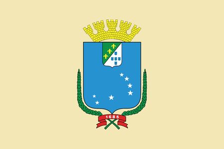 Flag of Sao Luis, Maranhao, Brazil. Vector Formatのイラスト素材