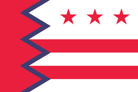 Flag of Washington, Maine, USA. Vector Formatのイラスト素材