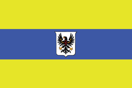 Flag of Trento with Coat of Arms, Italy. Vector Formatのイラスト素材