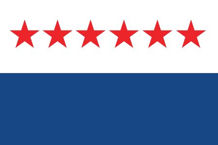 Flag of Sao Joao da Barra, Rio de Janeiro State, Brazil. Vector Formatのイラスト素材