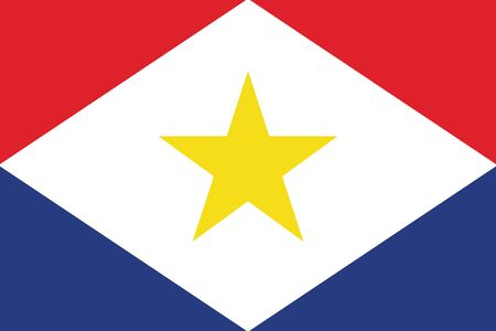 Flag of Saba, Netherlands. Vector Formatのイラスト素材