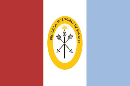 Flag of Santa Fe Province, Argentina. Vector Formatのイラスト素材