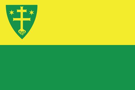 Flag of Zilina City, Slovakia. Vector Formatのイラスト素材