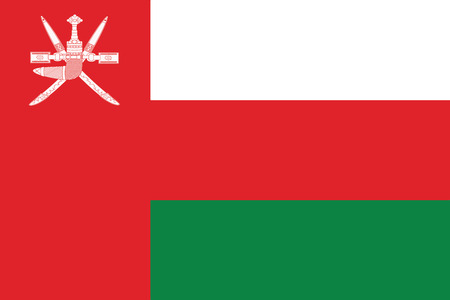 Oman Flag. Vector Formatのイラスト素材