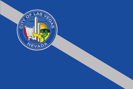 Flag of Las Vegas, Nevada, USA. Vector Formatのイラスト素材