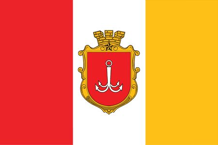 Flag of Odessa, Ukraine. Vector Formatのイラスト素材