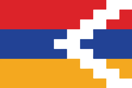 Flag of Nagorno Karabakh. Vector Formatのイラスト素材