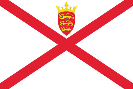 Flag of Jersey. Vector Formatのイラスト素材