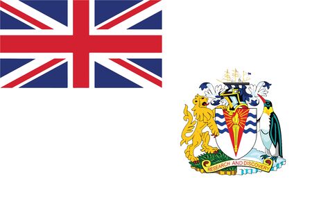 Flag of the British Antarctic Territory. Vector Formatのイラスト素材