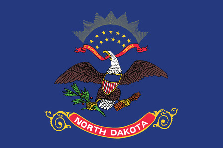 Flag of North Dakota State, USA. Vector Formatのイラスト素材