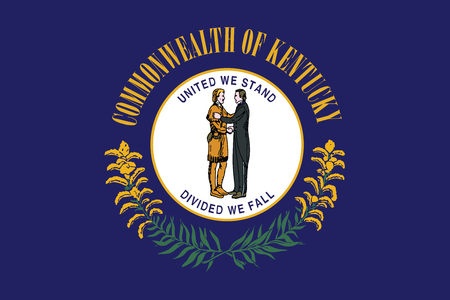 Flag of Kentucky State, USA. Vector Formatのイラスト素材