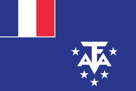 Flag of the French Southern and Antarctic Lands. Vector Formatのイラスト素材